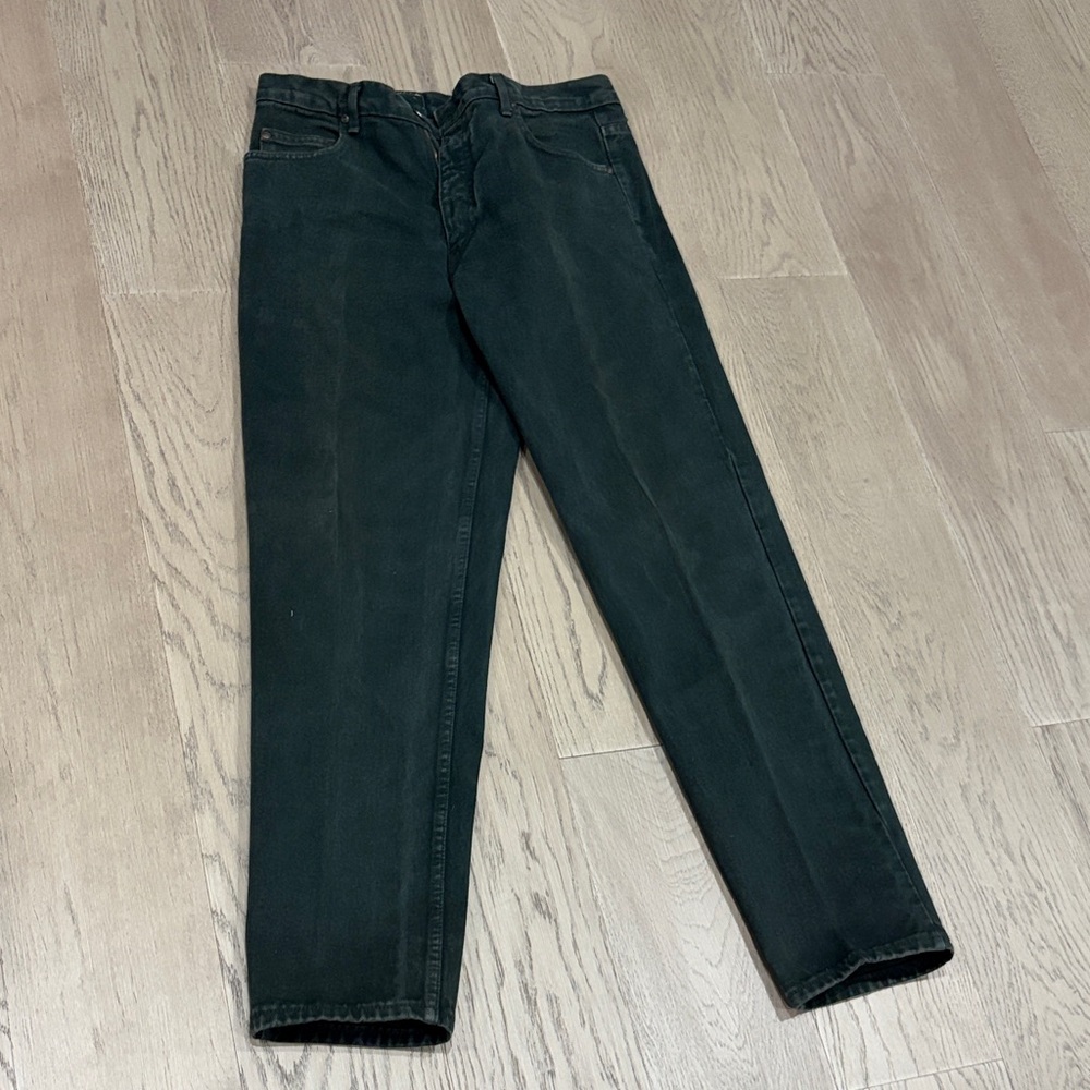 Men’s Dark Green Vintage 168 Jeanwesr Co Straight-Leg Jeans